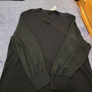 Talbots Black V-Neck Sweater